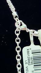 Synthetic Turquoise Stone Necklace Silver Plate 16.45g